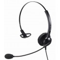 Mairdi contact center headset MRD-308S, Single earpiece, gooseneck Mic boom