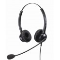 Mairdi contact center headset MRD-308DS, Double earpiece, gooseneck Mic boom